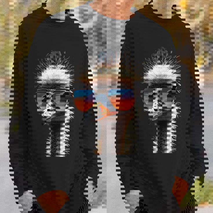 ダチョウ 鳥 エミュー ラタイト 私はダチョウが大好きです 疑惑のダチョウ スウェットシャツ 彼への贈り物