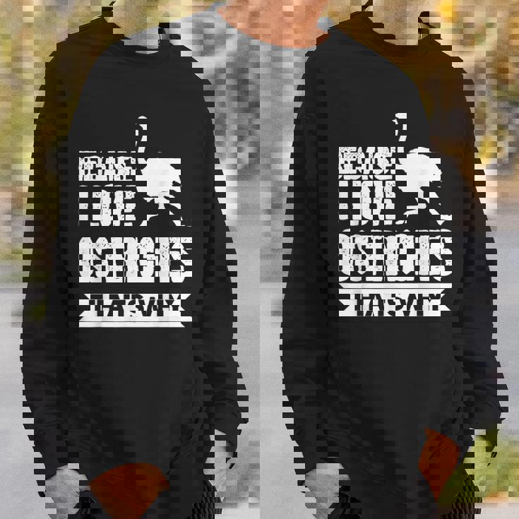 ダチョウが大好きだからだからダチョウ スウェットシャツ 彼への贈り物