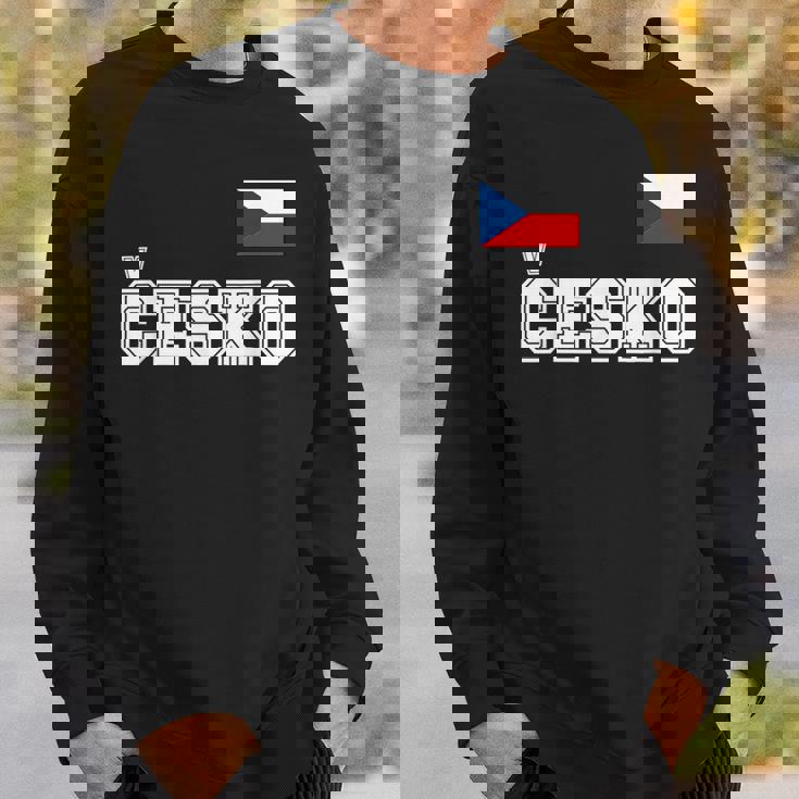 チェコ共和国 胸に Cesko 旗国旗 スウェットシャツ 彼への贈り物