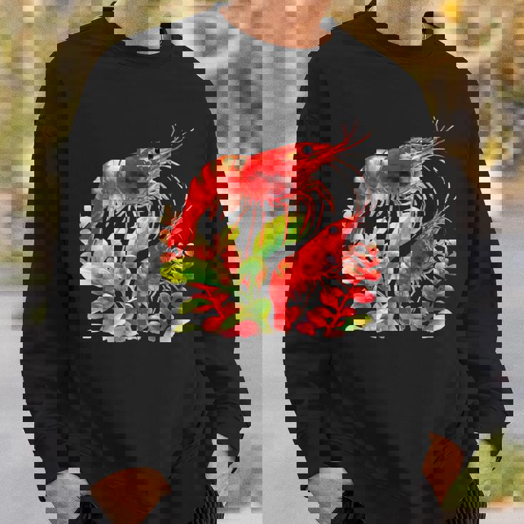 チェリーエビ 水草 水槽 淡水エビ スウェットシャツ 彼への贈り物