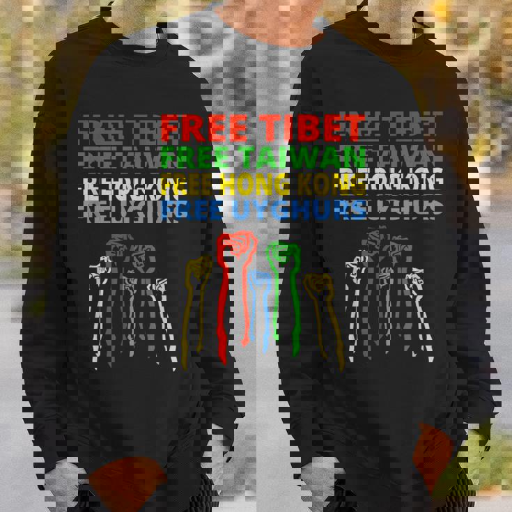 チベットフリー 台湾 香港 ウイグル人保護 スウェットシャツ 彼への贈り物