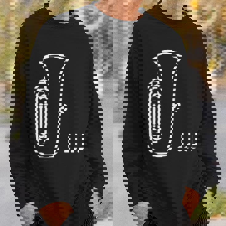チューバ 楽器 吹奏楽 オーケストラ シンプル 音楽 スウェットシャツ 彼への贈り物