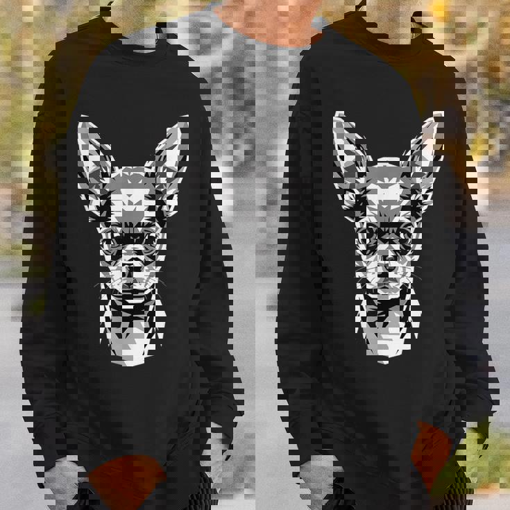 チワワ アート デザイン 犬 モチーフ かわいい チワワ 大好き スウェットシャツ 彼への贈り物