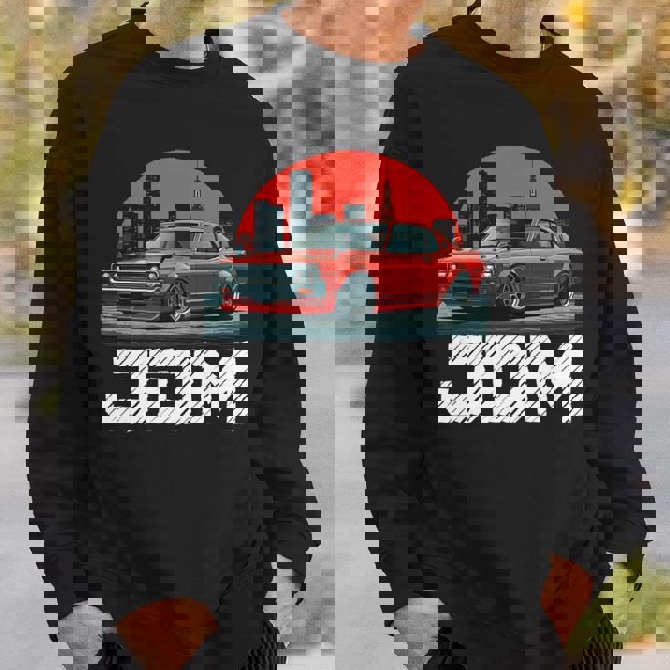ディストレス Jdm レジェンド ドリフト レース レッドカー 東京スカイライン ギフト 長袖tシャツ スウェットシャツ 彼への贈り物