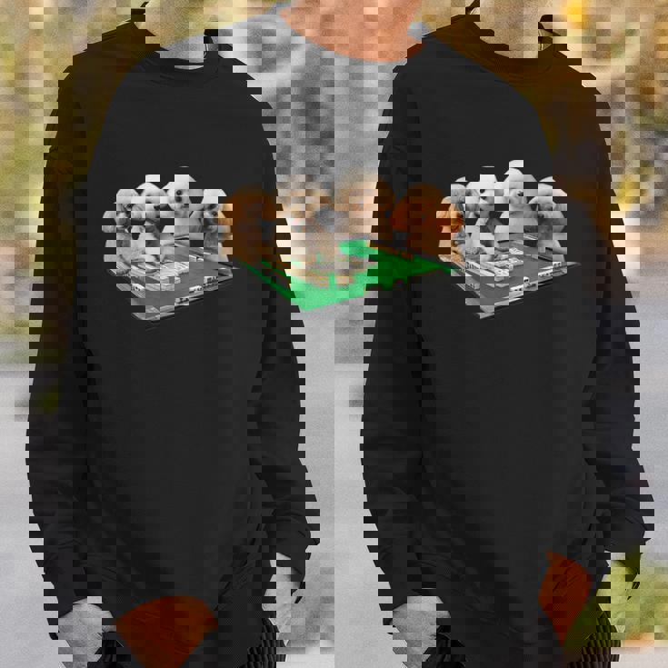 トイプードル 犬 麻雀 面白いtシャツ 文字入り メンズ おもしろ 面白い 服 おもしろグッズ ネタ 雀士 スウェットシャツ 彼への贈り物