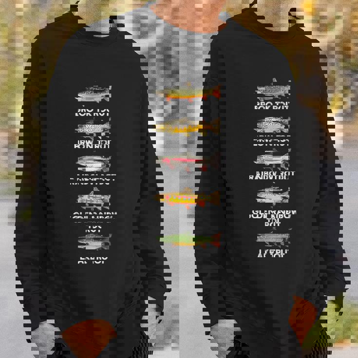 トラウトの種類 魚種おかしな釣り スウェットシャツ 彼への贈り物