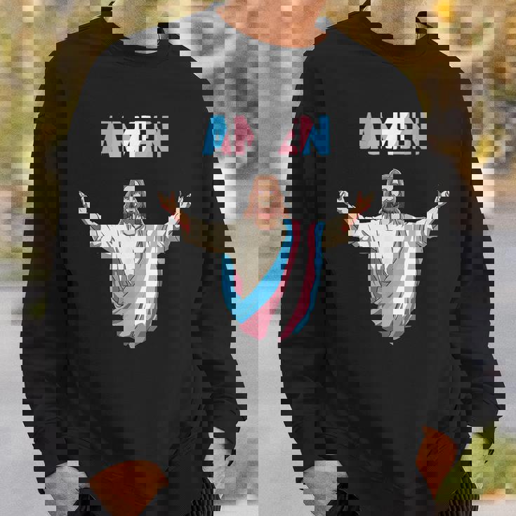 トランスジェンダー・ジーザス 誇りをもって信じ、信仰する。 スウェットシャツ 彼への贈り物