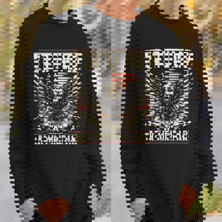 トランプ 2024 テイク・アメリカ・バック トランプ大統領 長袖tシャツ スウェットシャツ 彼への贈り物