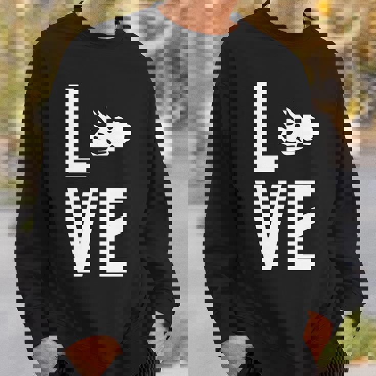 トリケラトプス好き、恐竜好き、古生物学者 長袖tシャツ スウェットシャツ 彼への贈り物