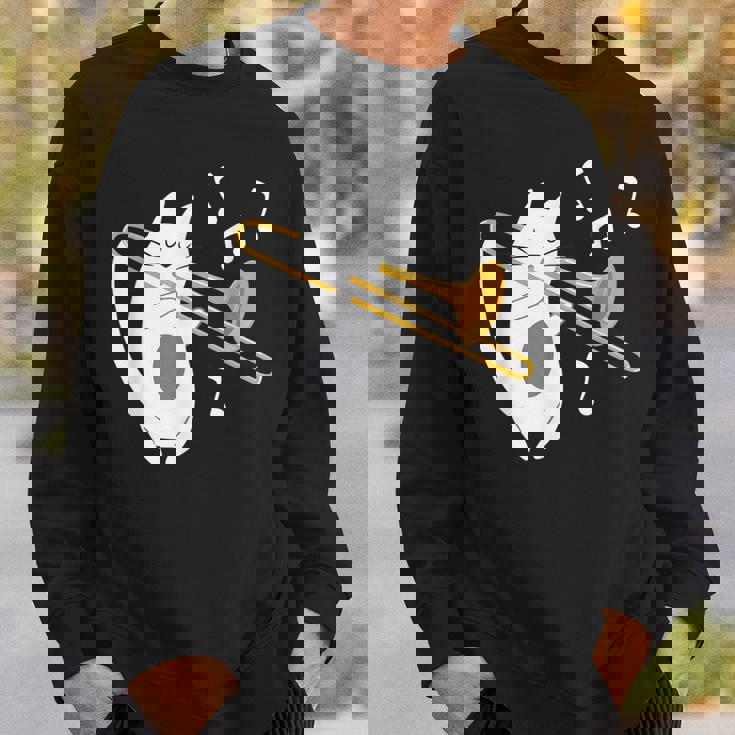 トロンボーン奏者 猫 トロンボーン奏者 音楽好き スウェットシャツ 彼への贈り物