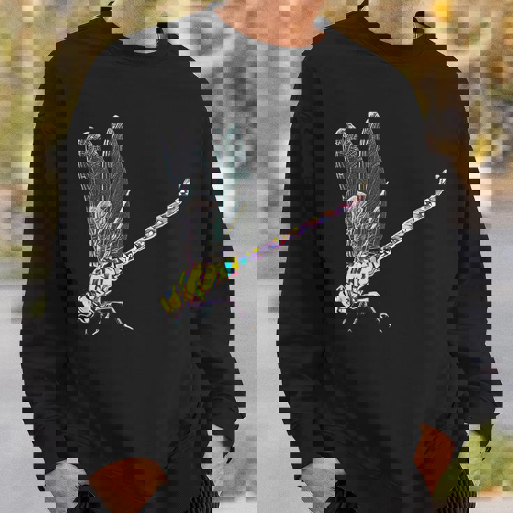 トンボ モチーフ 昆虫 カラフル 羽 虫 トンボ スウェットシャツ 彼への贈り物