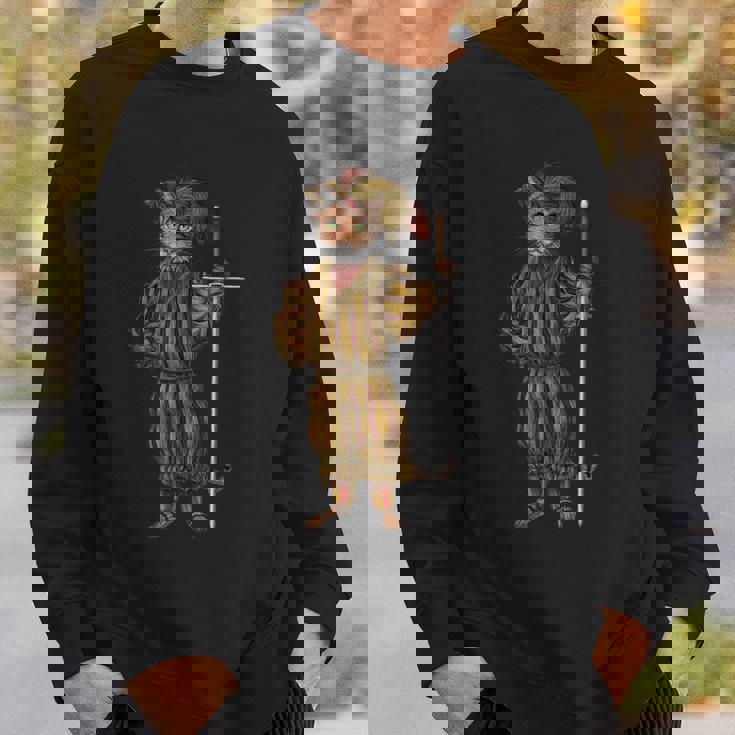 ドイツ ランドスケニヒト猫 ルネサンス ツヴァイハンダー 剣 Hema スウェットシャツ 彼への贈り物