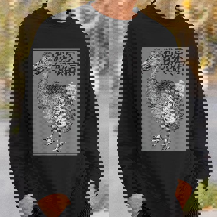 ドードー鳥、決して忘れない、動物種、ハト、ドローン、ドードー スウェットシャツ 彼への贈り物