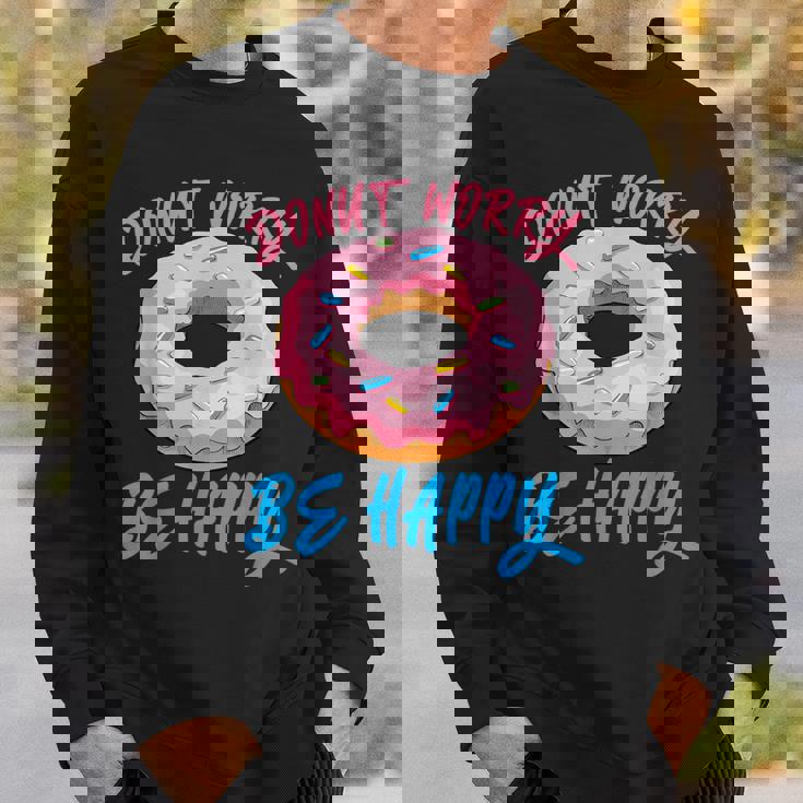 ドーナツ 悩み幸せになる 生地 デザート 幸福 スナック ドーナツ スウェットシャツ 彼への贈り物