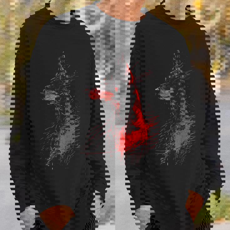 ドーベルマン グラフィック ペット アートワーク 犬 ドーベルマン スウェットシャツ 彼への贈り物