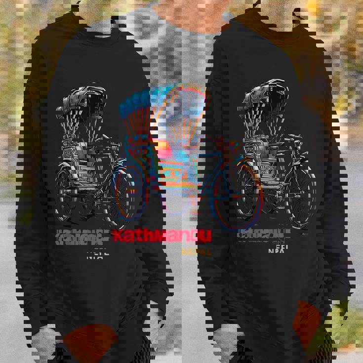 ネパール 自転車 リッチショウ お土産 ネパール カトマンズ スウェットシャツ 彼への贈り物