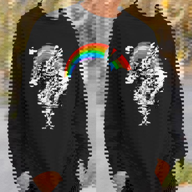 ハロウィーン 白いウサギ 不思議の国のアリス スウェットシャツ 彼への贈り物