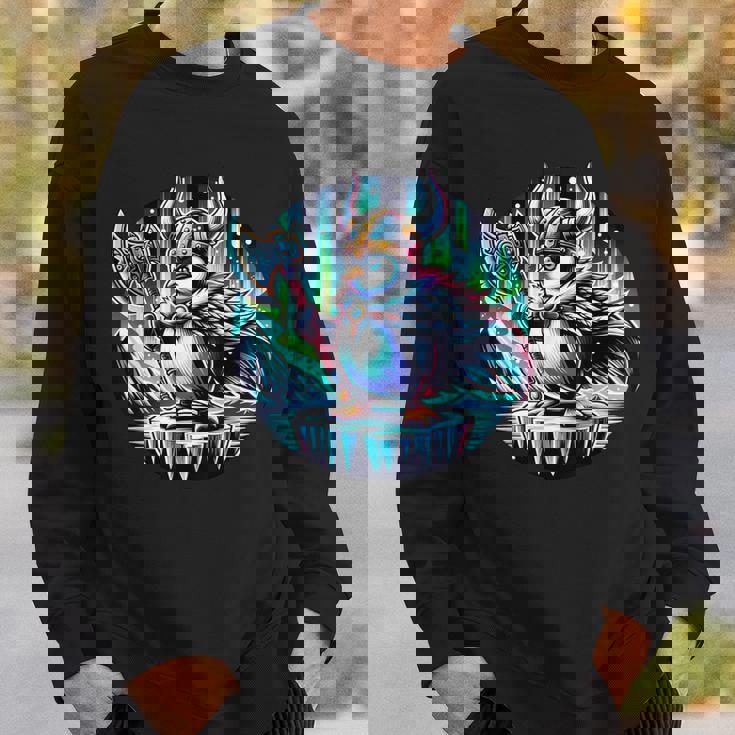 バイキング ペンギン ヘルメット 斧 ポーラーライト スウェットシャツ 彼への贈り物