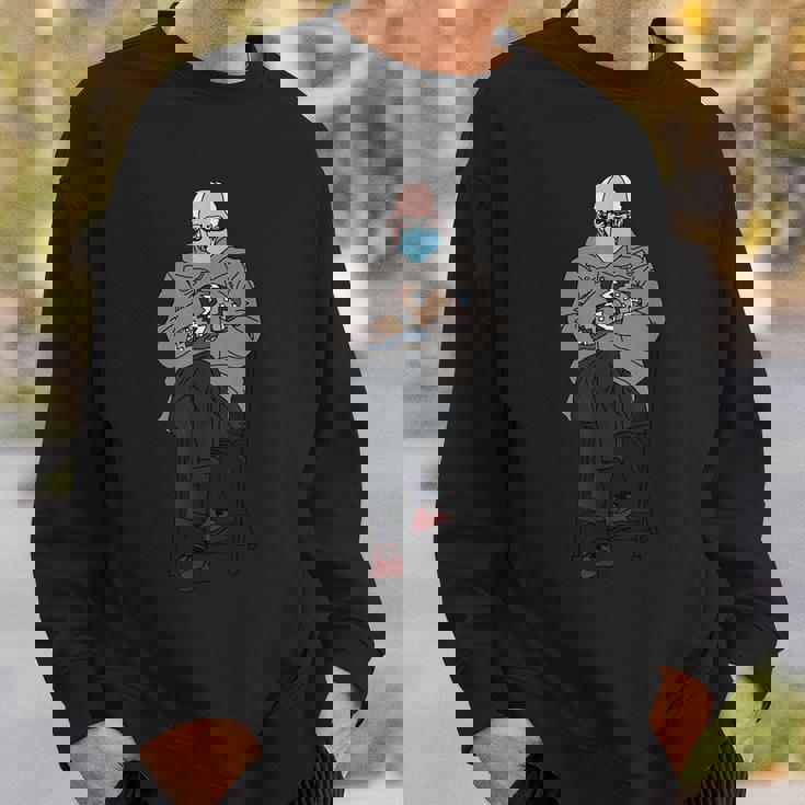 バーニー-サンダース-ミトン-ミーム スウェットシャツ 彼への贈り物