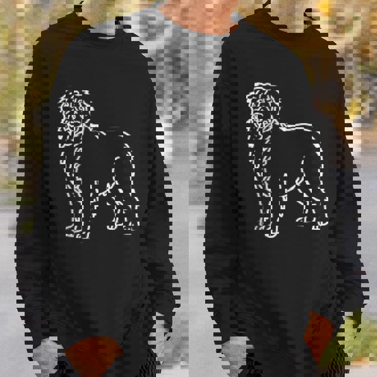 バーニーズマウンテンドッグ ミニマリストバッジ パッチラインアート スウェットシャツ 彼への贈り物