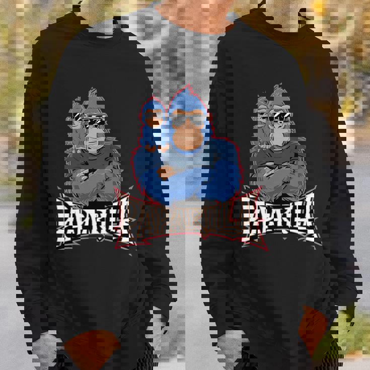 パパリラ 父娘ゴリラ 長袖tシャツ スウェットシャツ 彼への贈り物