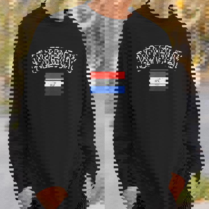 パラグアイ国旗 ヴィンテージ アンティーク調 レトロ ヘリテージデザイン スウェットシャツ 彼への贈り物