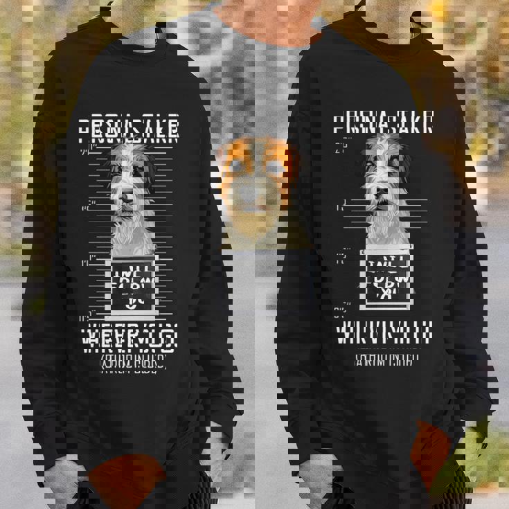 パーソナルストーカー犬ジャックラッセルテリア私はあなたに従います Jack Russell Terrier Dog 長袖tシャツ スウェットシャツ 彼への贈り物