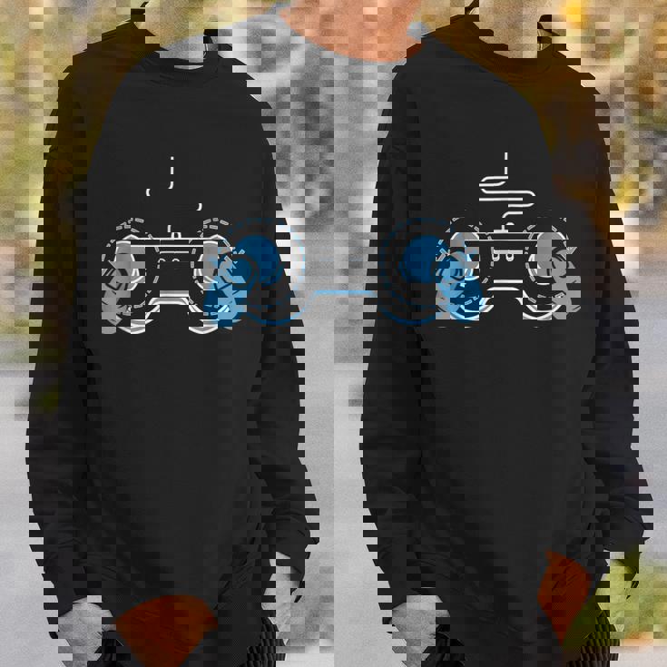 ビデオゲームコントローラー おもしろおっぱい ゲーマー スウェットシャツ 彼への贈り物