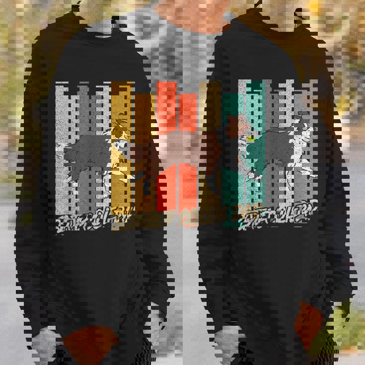 ビンテージ レッドボーダーコリー 犬 お父さん 犬 飼い主 父の日 スウェットシャツ 彼への贈り物