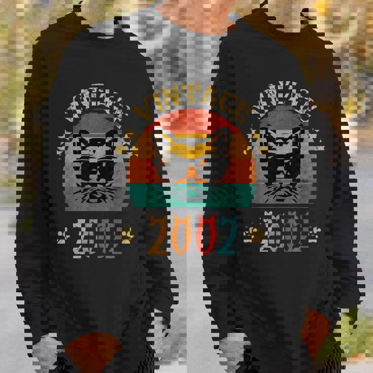 ビンテージファニーキャットシャツ 誕生日プレゼント 2002 メンズ レディース 23歳 スウェットシャツ 彼への贈り物