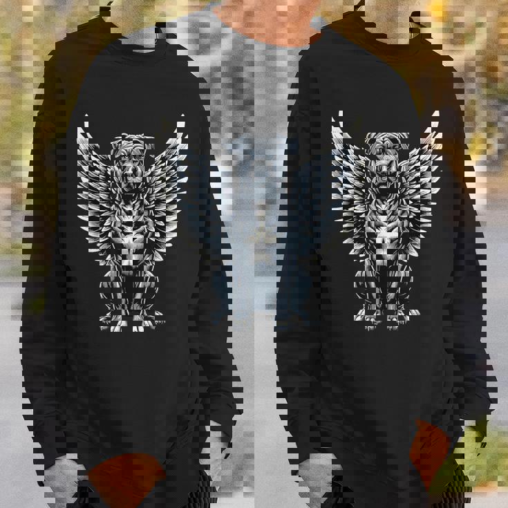 ピットブル 天使 犬 翼 動物 ペット メモリアル。 スウェットシャツ 彼への贈り物