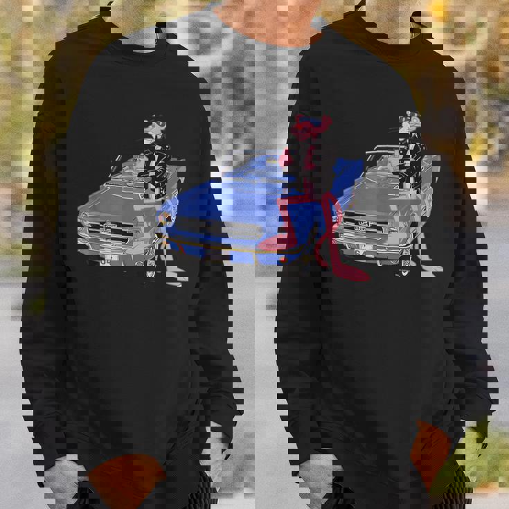 ピンクパンサー ヴィンテージ 1964 コンバーチブル 車 クール キャット スウェットシャツ 彼への贈り物