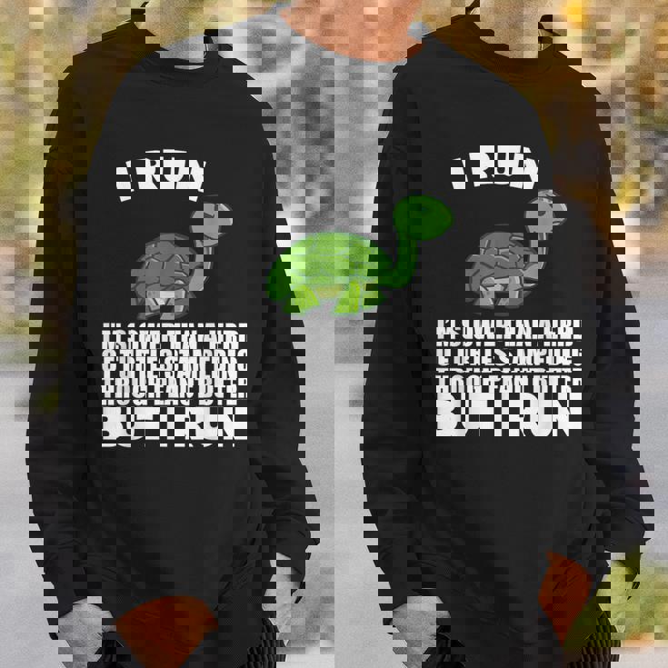 ピーナッツバターで亀よりもゆっくり走る スウェットシャツ 彼への贈り物