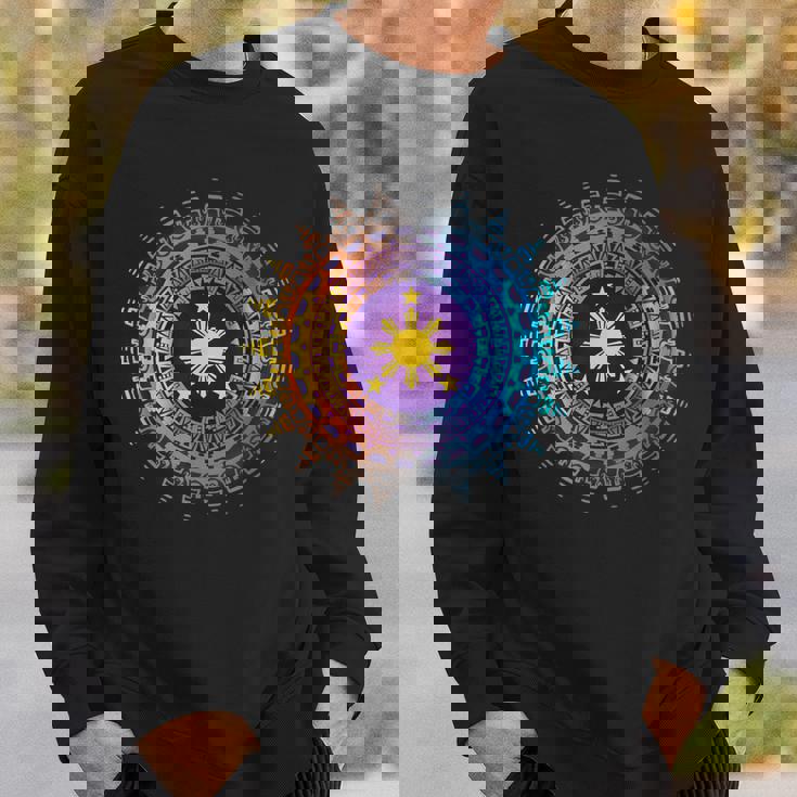 フィリピンの遺産 ヴィンテージ フィリピン国旗 アート ピース スウェットシャツ 彼への贈り物