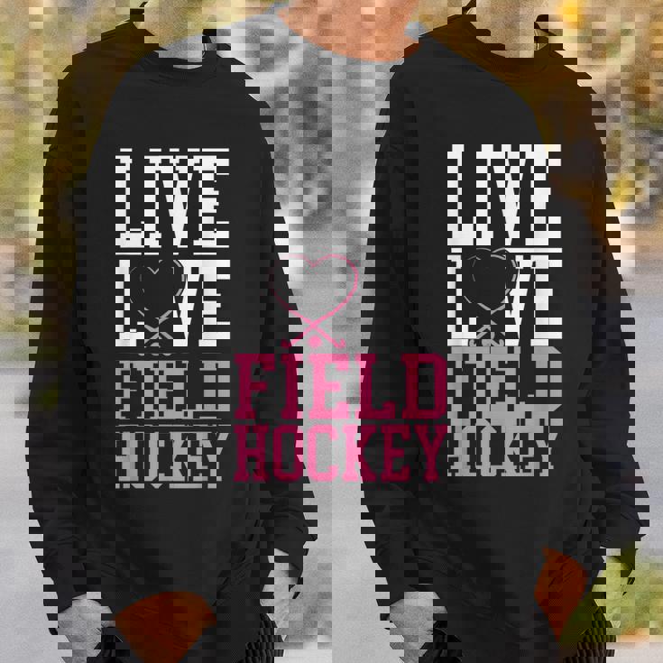 フィールドホッケー ライブ ラブ フィールドホッケー スウェットシャツ 彼への贈り物