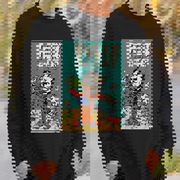 フェリックス・ザ・キャット・ムーン・ドリーマー レトロ1920年代天体アニメーション スウェットシャツ 彼への贈り物