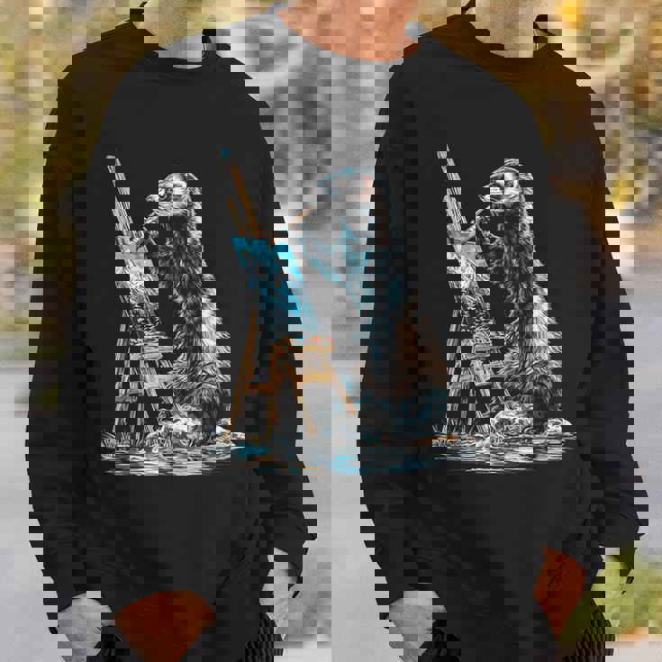 フェレット 自然 絵画 動物 モチーフ アートワーク フェレット スウェットシャツ 彼への贈り物