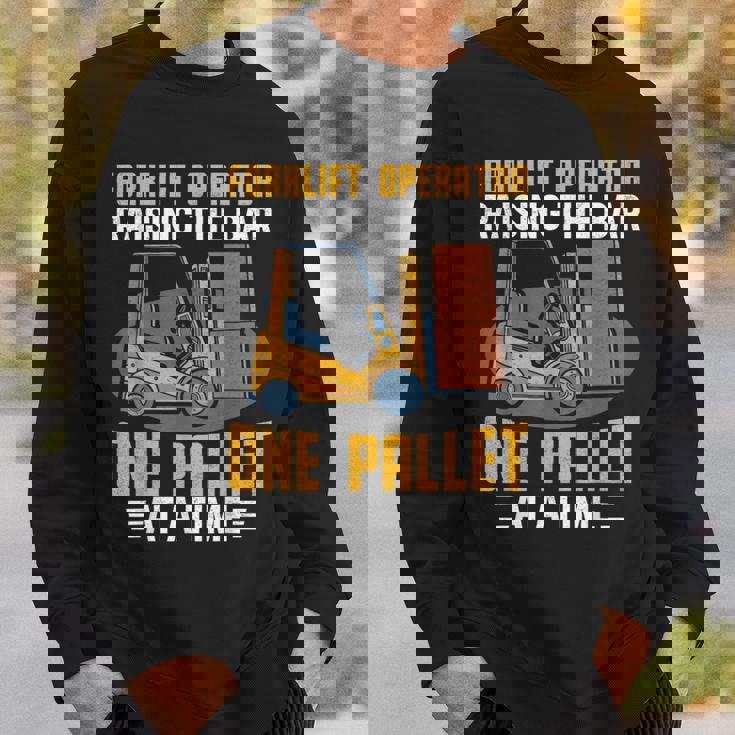 フォークリフト オペレーター レイジングバー パレット フォークリフトドライバー スウェットシャツ 彼への贈り物