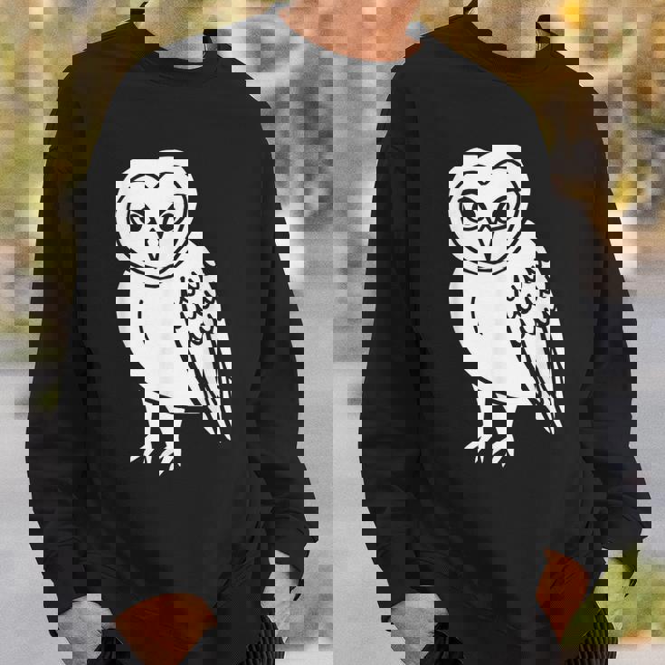 フクロウ愛好家 メンフクロウ かわいい 白い鳥 精神 動物 自然 アート スウェットシャツ 彼への贈り物