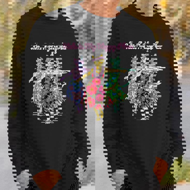 フラダンスを踊る猫 スウェットシャツ 彼への贈り物