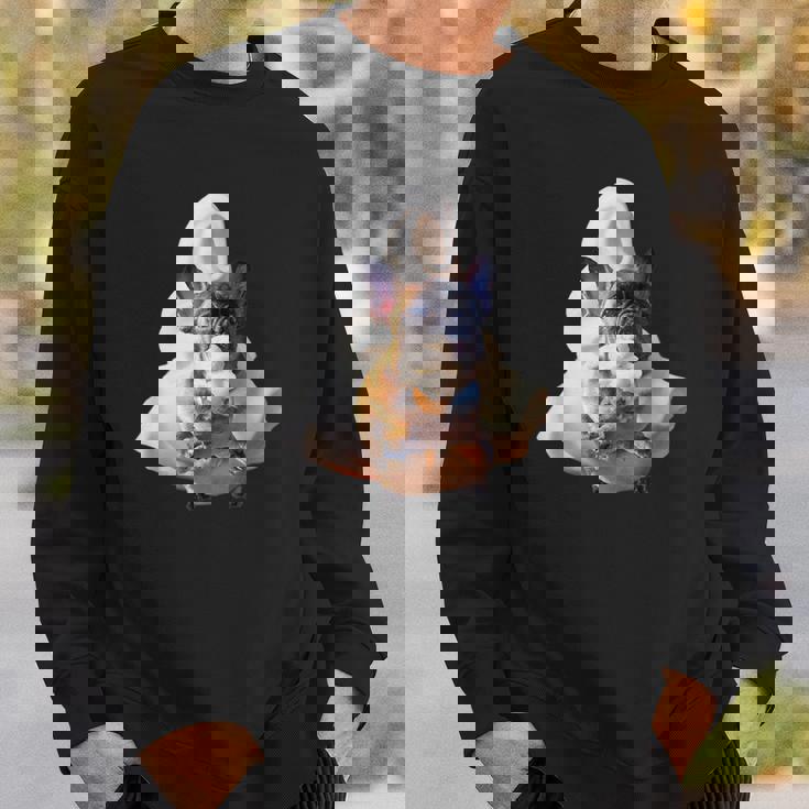 フレンチブルドッグ 犬 アイスクリームを食べる犬 面白い かわいい スウェットシャツ 彼への贈り物