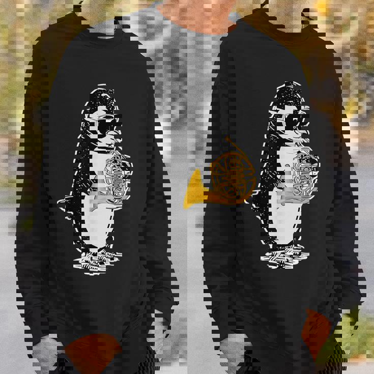 フレンチホルン奏者 ペンギン好き 音楽 フレンチホルン スウェットシャツ 彼への贈り物