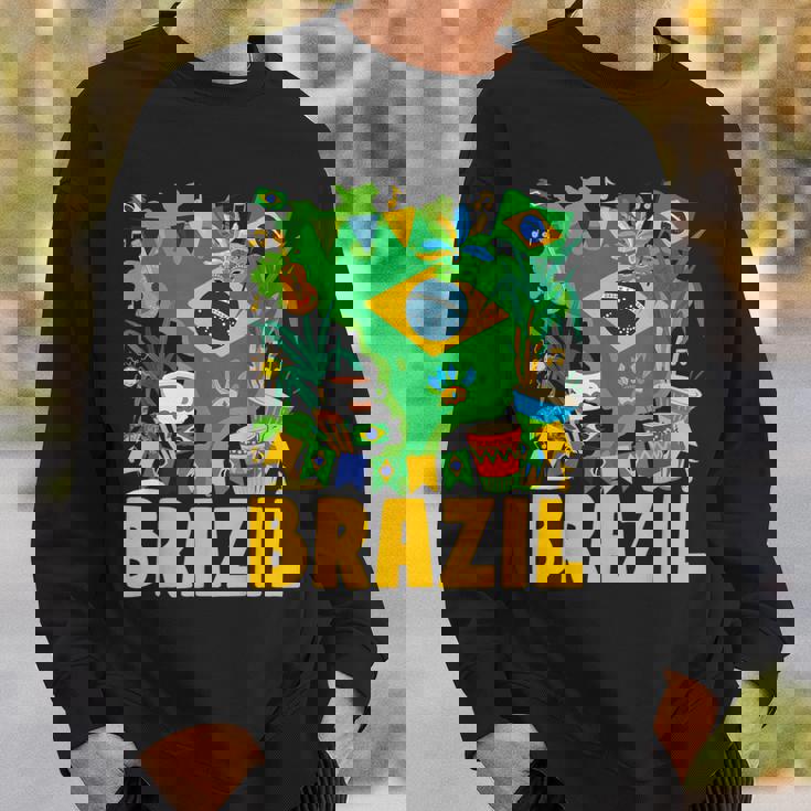 ブラジル国旗衣装のアイデア ブラジル&ブラジルの国旗 スウェットシャツ 彼への贈り物