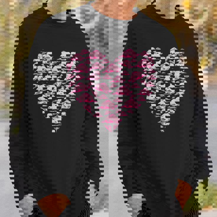 ブロブフィッシュ ラブ 深海 魚 海 動物 ハート ブロブフィッシュ スウェットシャツ 彼への贈り物