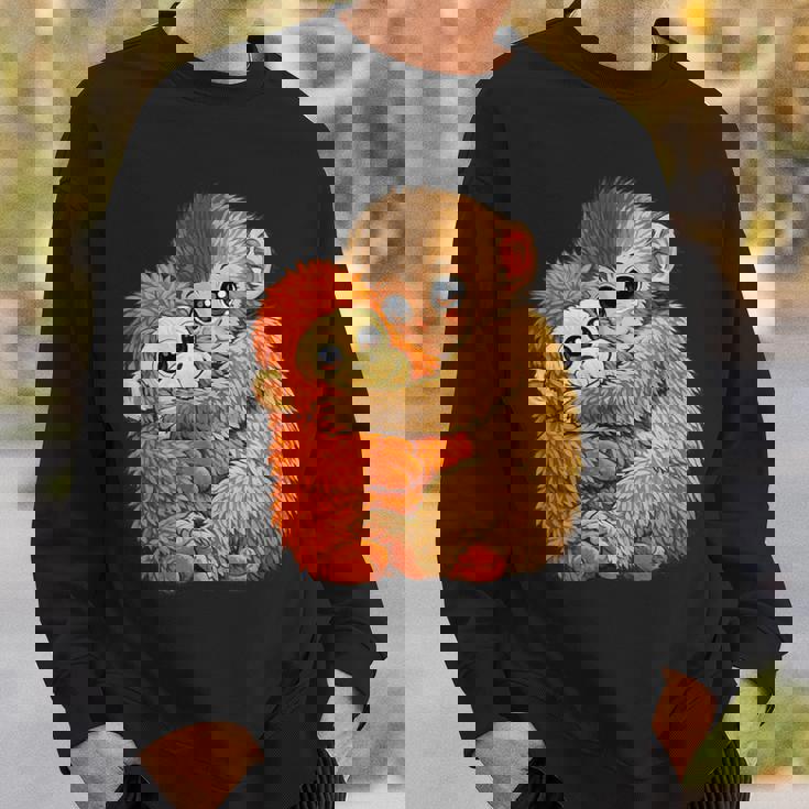 ベビーモンキーパンチ 面白い猿のぬいぐるみミーム スウェットシャツ 彼への贈り物