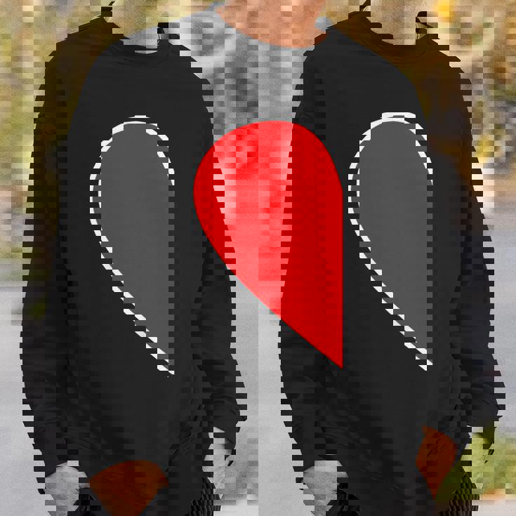 ペア ハート 親子 恋人（Left 左）（ビューティフルライフ）半分 コーデ リンク ルック かわいい スウェットシャツ 彼への贈り物