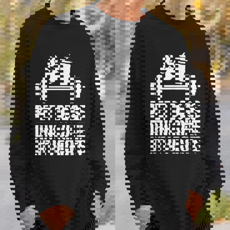 ペット 犬 ドリンク コーヒー リフト ウェイト 面白い ジム ワークアウト スウェットシャツ 彼への贈り物