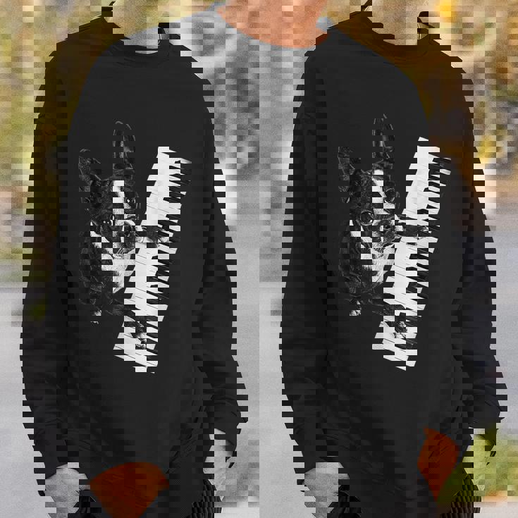 ボストンテリア ピアノ ピアニスト 犬好き スウェットシャツ 彼への贈り物