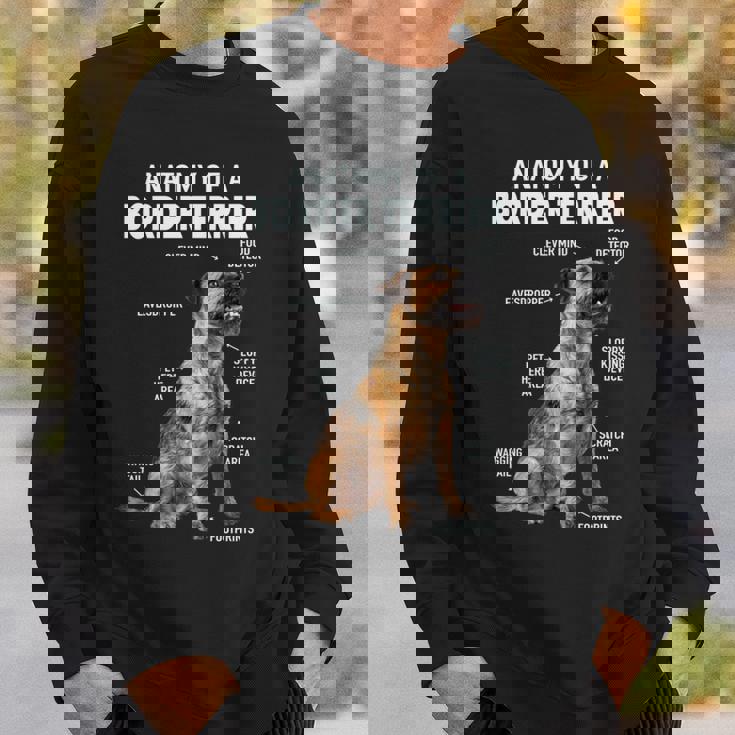 ボーダーテリアの解剖学 長袖tシャツ スウェットシャツ 彼への贈り物