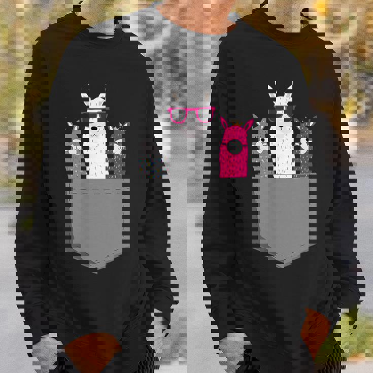 ポケット、アルパカ、ラマのアルパカ。 スウェットシャツ 彼への贈り物